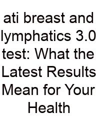 Ati Breast And Lymphatics 3.0 Test: What The Latest Results Mean For Your Health