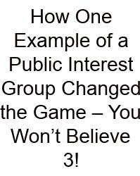 How One Example Of A Public Interest Group Changed The Game – You Won’t Believe 3!