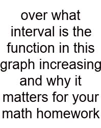 Over What Interval Is The Function In This Graph Increasing And Why It Matters For Your Math Homework