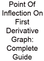 Point Of Inflection On First Derivative Graph: Complete Guide