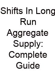 Shifts In Long Run Aggregate Supply: Complete Guide