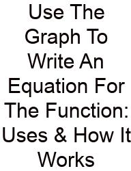 Use The Graph To Write An Equation For The Function: Uses & How It Works