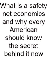 What Is A Safety Net Economics And Why Every American Should Know The Secret Behind It Now