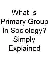 What Is Primary Group In Sociology? Simply Explained
