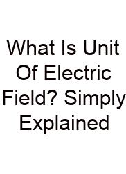 What Is Unit Of Electric Field? Simply Explained